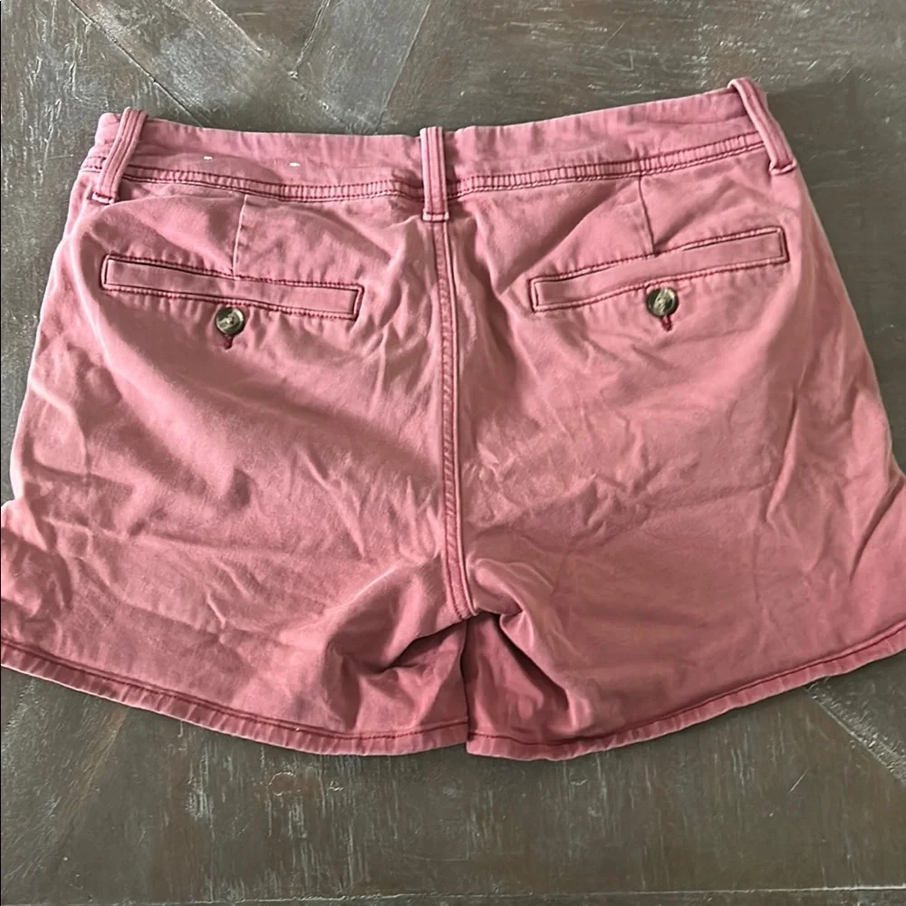 American Eagle Outfitters Pink Bermuda Shorts Cotton Blend - Picture 2 of 6